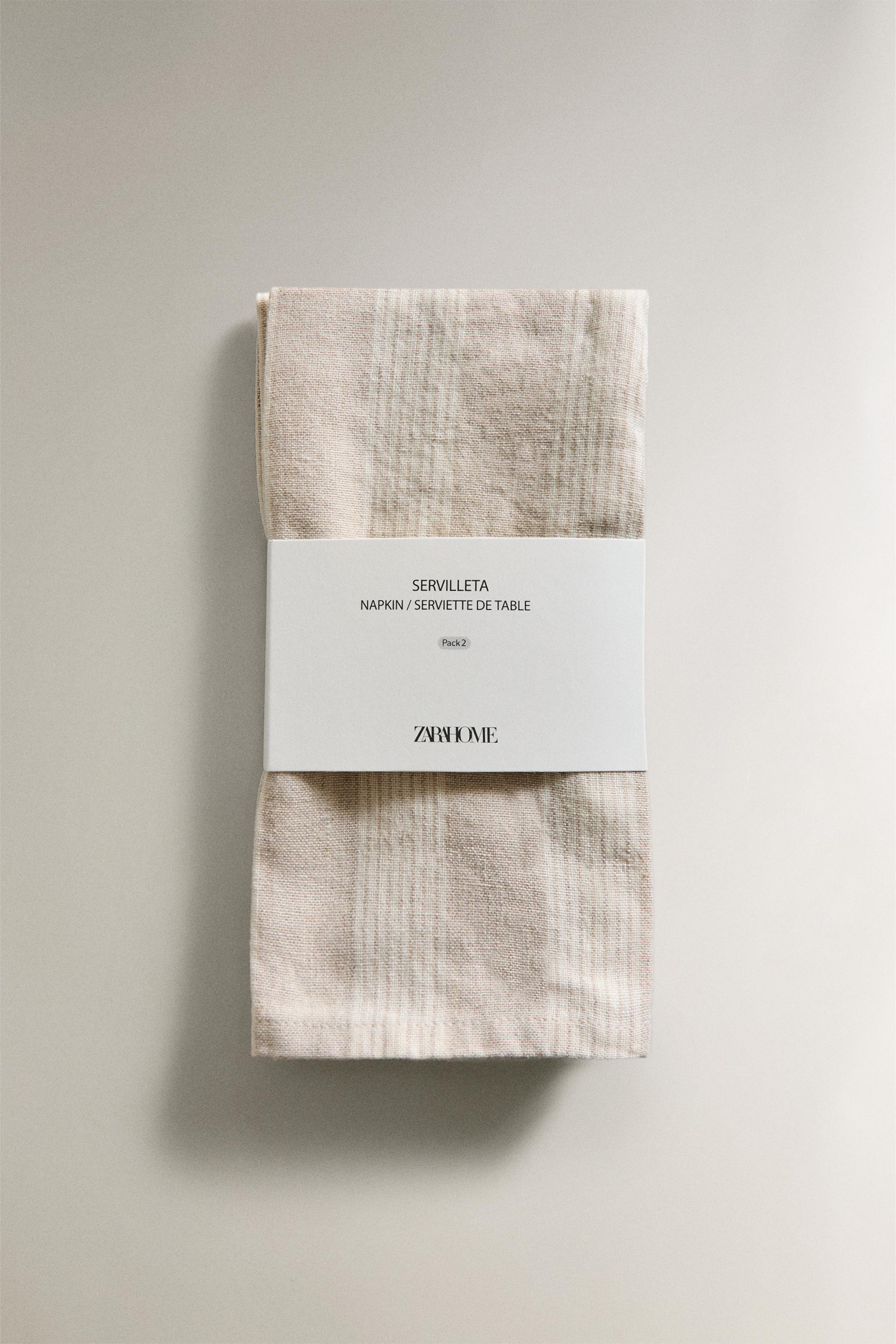 PACK FADED LINEN STRIPED NAPKINS (PACK OF 2)